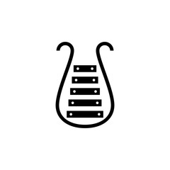 Lyre silhouette icon. Clipart image isolated on white background