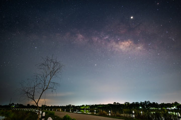 night sky with milky way galaxy