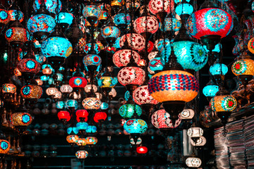 Turkish Light Lamp shop in Dubai Gold Souk