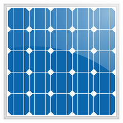 Blue silicon photovoltaic electric solar panel texture Detailed vector illustration