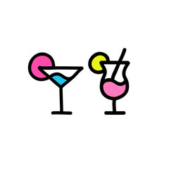 cocktail doodle icon