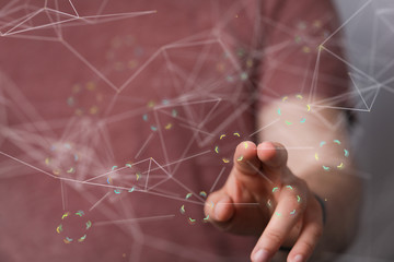 binary code interface digital touch