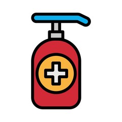 Fototapeta premium hand sanitizer filled outline Icon