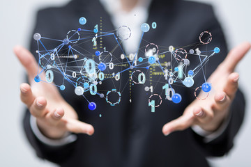 Digital Network and data concept.