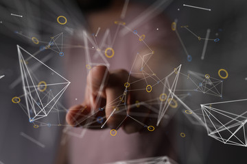 videoconference group of people talking in social network team work..