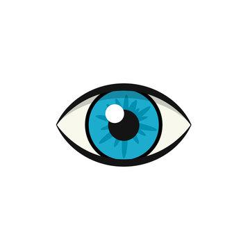 Eye vector icon. Clipart image isolated on white background