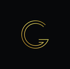  Professional Innovative Initial G logo and GG logo. Letter G GG Minimal elegant Monogram. Premium Business Artistic Alphabet symbol and sign