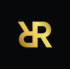  Professional Innovative Initial R logo and RR logo. Letter R RR Minimal elegant Monogram. Premium Business Artistic Alphabet symbol and sign