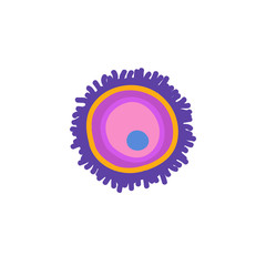 Fototapeta premium ovum cell doodle icon