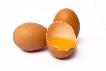 Chicken eggs being able to cook many different foods.