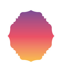 Purple pink orange and yellow gradient frame banner vector design