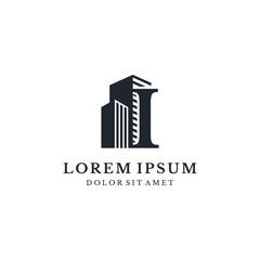 Building With Letter I Monogram Logo Design