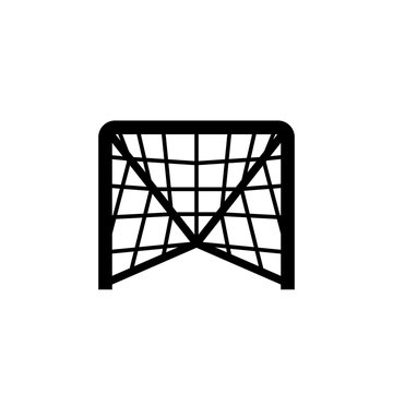 Lacrosse goal silhouette icon. Clipart image isolated on white background