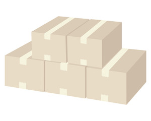 Obraz premium 段ボール箱 白