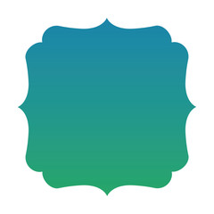 Isolated blue and green gradient frame banner vector design