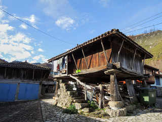 A granary in Soto de Agues Asturias. Spain