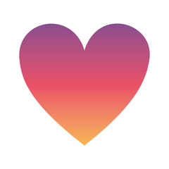 Gradient heart icon vector design