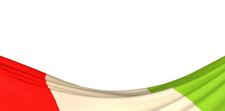 italy flag digital modern in the wind 3d