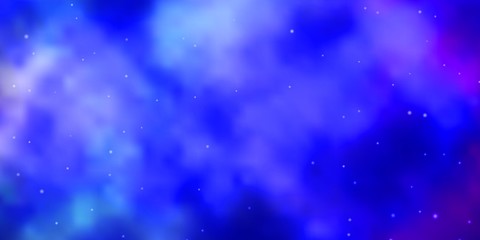 Dark Pink, Blue vector background with colorful stars. Shining colorful illustration with small and big stars. Pattern for new year ad, booklets.