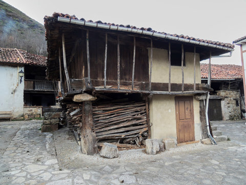 A granary in Soto de Agues Asturias. Spain