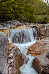 waterfall in the mountains