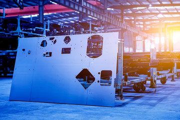 Large steel plates produced by heavy factories