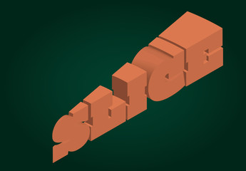 3D Wedge Text Effect