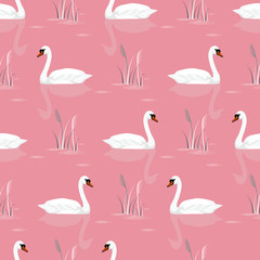 Swans on the pond pattern
