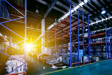 Warehouse of large factory