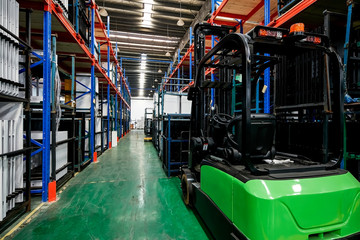 Warehouse of large factory