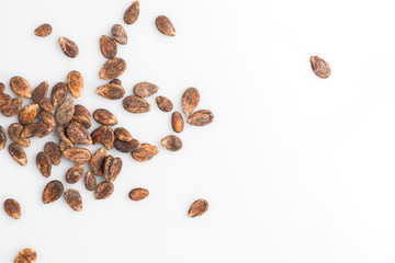 watermelon seeds. seeds close-up. seeds on a white background