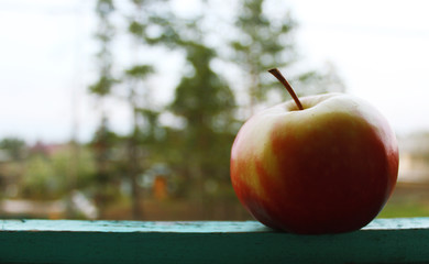 Apple on a background of nature