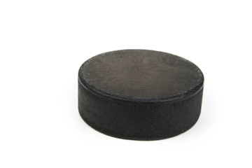 Ice hockey  puck on a white background