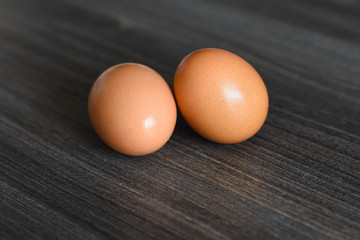 Chicken eggs. - Brown chicken eggs. Healthy protein breakfast. Fresh raw organic chicken eggs.