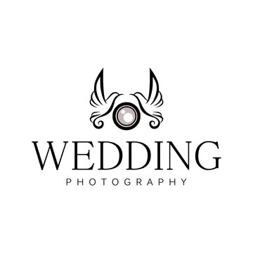 Wedding photography logo template