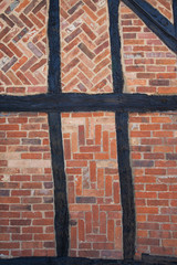 Brickwork on an old barn in Thame, Oxfordshire in the UK