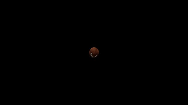 American football thrown by a quarterback on a black screen background