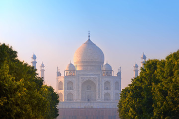 Taj Mahal is a UNESCO World heritage site and one of 7th Wonder of the World.view from Mehtab Bagh...