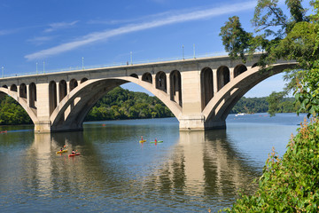 Fototapeta na wymiar Francis Scott Key Memorial Bridge in Washington D.C. United States of America