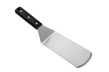 Barbecue and grill tools set on White Background, spatula blade scraper bottle tongs hook