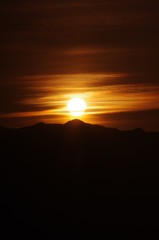Colofour sunset in the Sierra Bernia , Altea, Spain.
