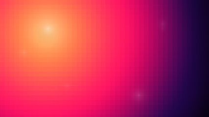 Colorful and bright pixelated background, from yellow to purple via orange and red. Abstract full...