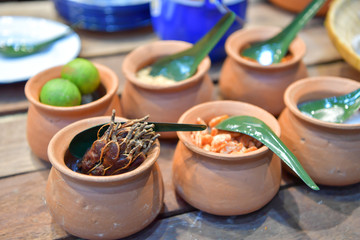 Ingredients of Pad Thai, traditional Thai food.