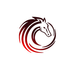 HORSE LOGO ICON VECTOR