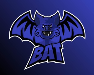 Illustration vector design of Bat eSport logo template