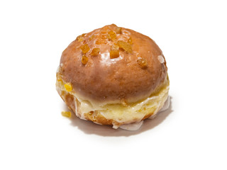 Tasty donut on a white background.