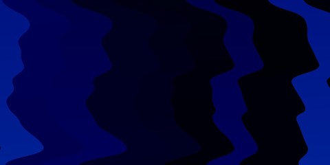 Dark BLUE vector template with curves. Bright illustration with gradient circular arcs. Best design for your posters, banners.