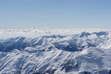 Caucasus mountain under a beautiful sky