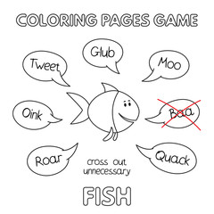 Cartoon Fish Coloring Book