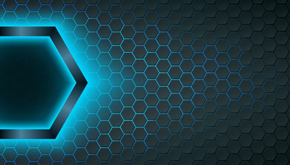 Abstract hexagonal futuristic background.